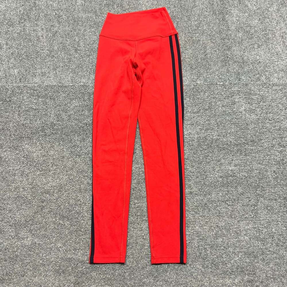Splits59 Red Leggings Black Side Stripe Athletic Yoga Pants XS